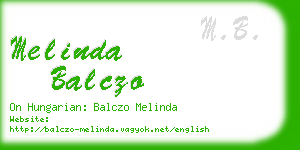 melinda balczo business card